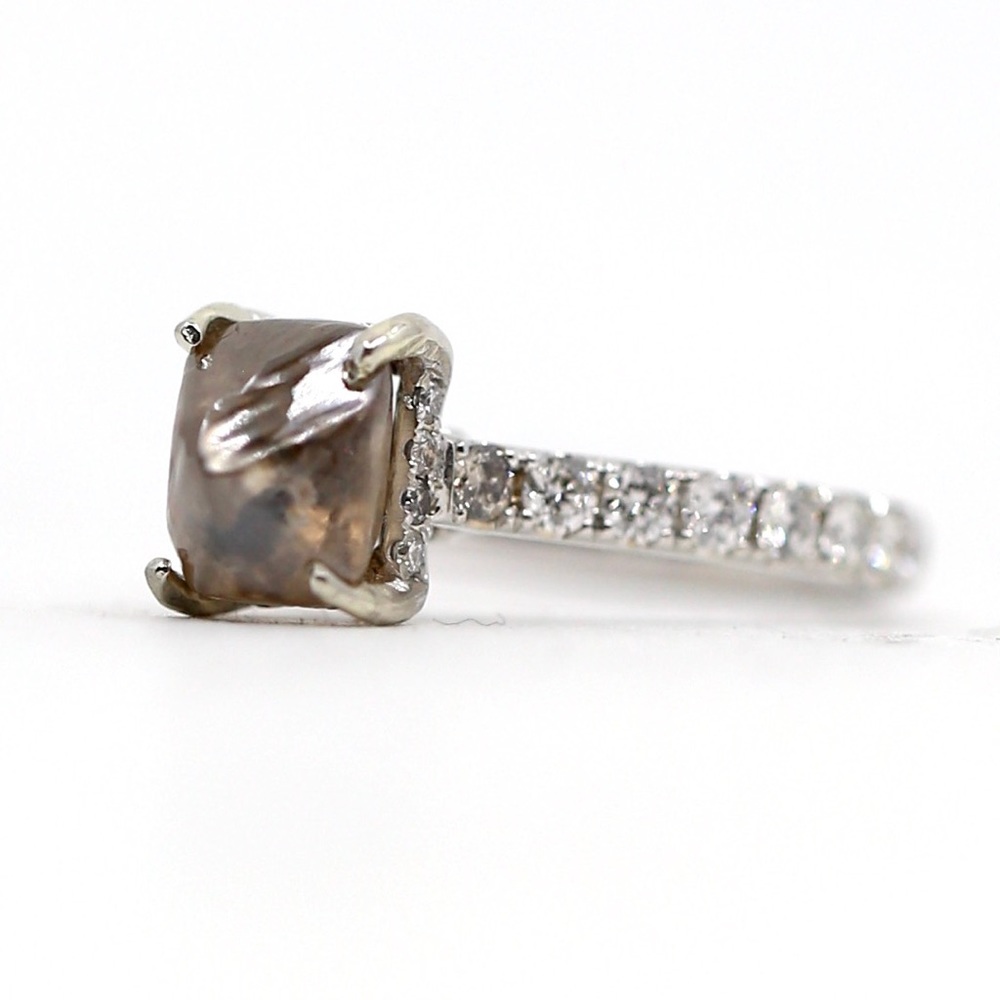 5.14 Carat Rough Diamond Engagement Ring - Picture 10 of 10